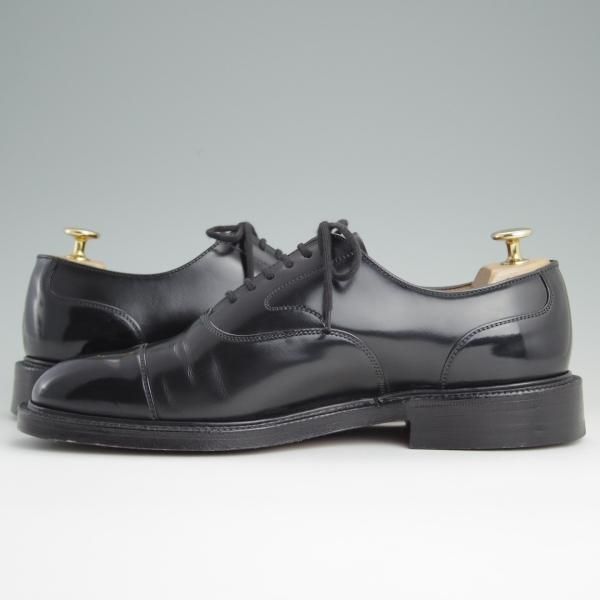 極美品★チャーチ 70G/UK7【★ストレートチップ/LANCASTER】173ラスト/4都市ロゴ/ポリッシュドバインダーカーフ/黒/メンズ/Church's★d980