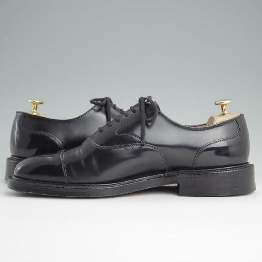 極美品★チャーチ 70G/UK7【★ストレートチップ/LANCASTER】173ラスト/4都市ロゴ/ポリッシュドバインダーカーフ/黒/メンズ/Church's★d980