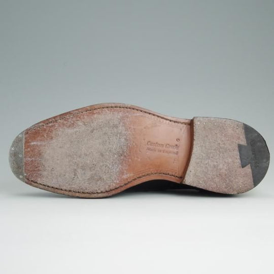 極美品★チャーチ 70G/UK7【★ストレートチップ/LANCASTER】173ラスト/4都市ロゴ/ポリッシュドバインダーカーフ/黒/メンズ/Church's★d980