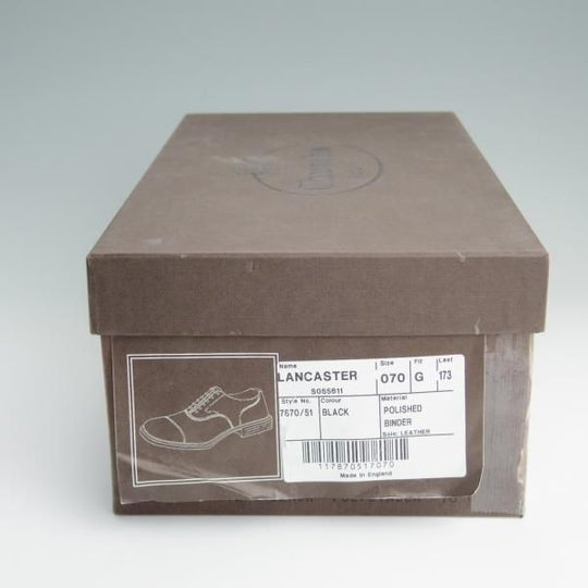 極美品★チャーチ 70G/UK7【★ストレートチップ/LANCASTER】173ラスト/4都市ロゴ/ポリッシュドバインダーカーフ/黒/メンズ/Church's★d980