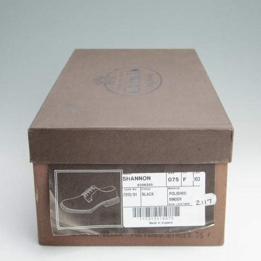 極美品★チャーチ 75F/UK7.5【定価￥99,360-★シャノン/SHANNON】103ラスト/5都市ロゴ/ポリッシュドバインダーカーフ/黒/Church's★d981