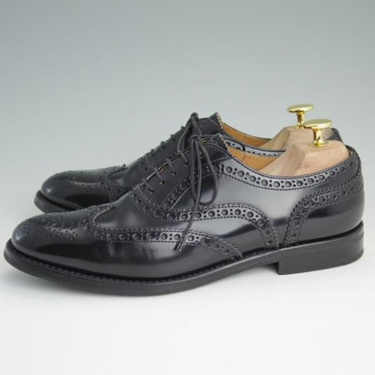 美品★チャーチ(レディース) SIZE 38【定価￥85,320-★バーウッド/BURWOOD WG】ポリッシュドバインダーカーフ/黒/Church's★d982