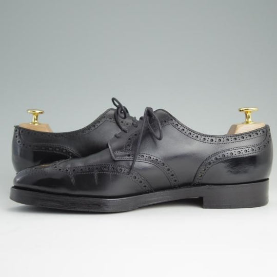 ★ジョンロブ 8E【同系モデル定価￥194,400-★2466ラスト仕様/DARBY/ダービー】フルブローグ/黒/JOHN LOBB★d984