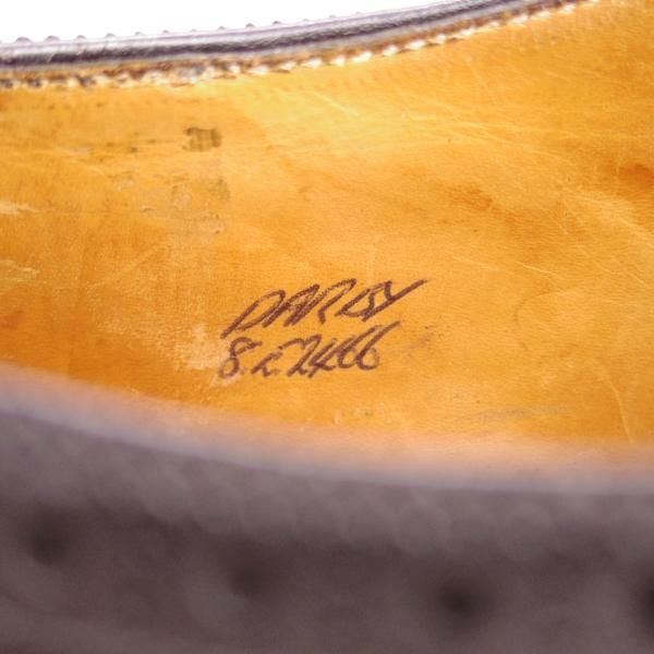 ★ジョンロブ 8E【同系モデル定価￥194,400-★2466ラスト仕様/DARBY/ダービー】フルブローグ/黒/JOHN LOBB★d984