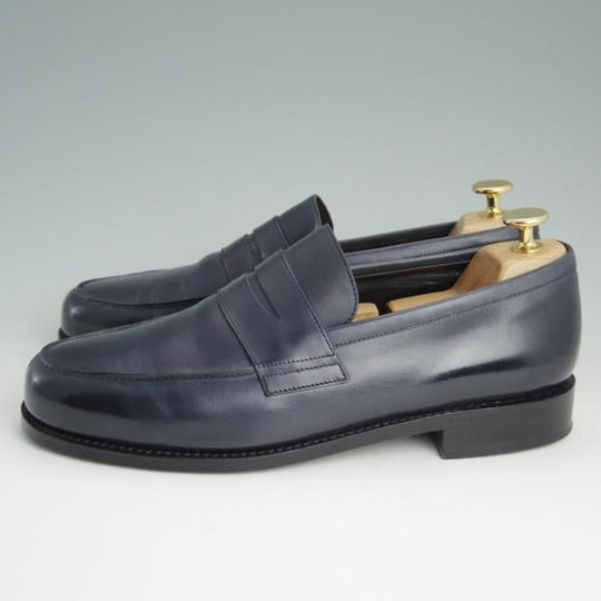 極美品★パラブーツ SIZE 7【貴重★JOSEPH別注/ネイビー】ADONIS/アドニス/コインローファー/カーフ/紺/メンズ/Paraboot★d985