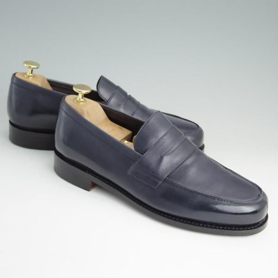 極美品★パラブーツ SIZE 7【貴重★JOSEPH別注/ネイビー】ADONIS/アドニス/コインローファー/カーフ/紺/メンズ/Paraboot★d985