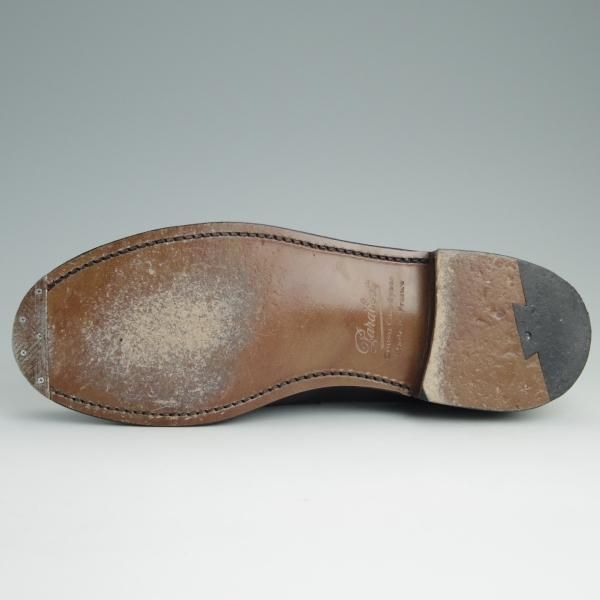 極美品★パラブーツ SIZE 7【貴重★JOSEPH別注/ネイビー】ADONIS/アドニス/コインローファー/カーフ/紺/メンズ/Paraboot★d985