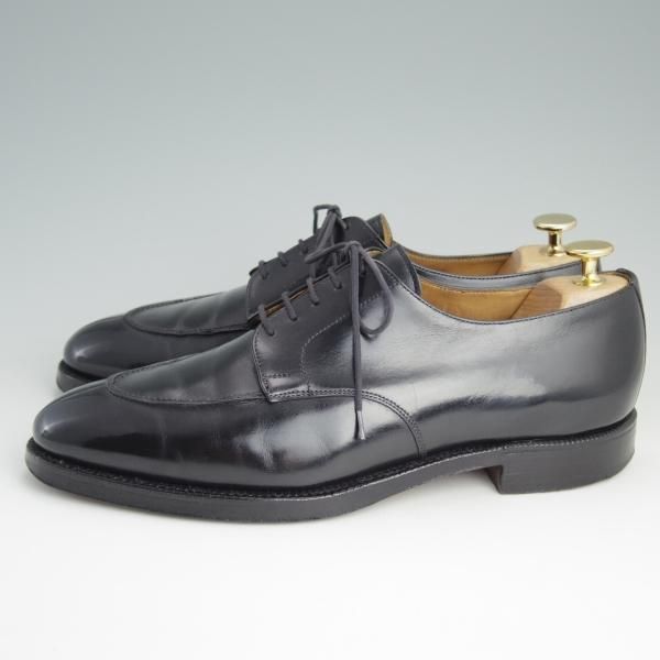 極上★クロケット&ジョーンズ 7.5E【★ロイドフットウェア別注/Lloyd Footwear】317ラスト/Uチップ/カーフ/黒/メンズ/Crockett&Jones★d988