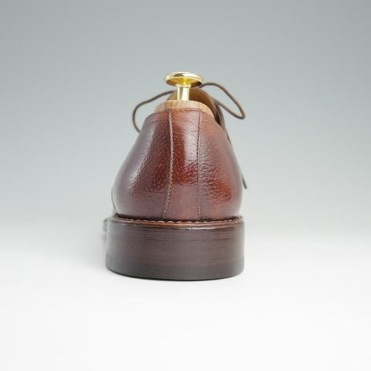 美品★(伊)サントーニ SIZE 7.5【貴重★ブラックラピド製法/CLASSICOライン】ダービー/シボ革/茶/メンズ/Santoni★d990