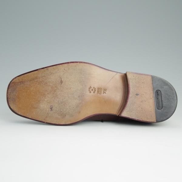 美品★(伊)サントーニ SIZE 7.5【貴重★ブラックラピド製法/CLASSICOライン】ダービー/シボ革/茶/メンズ/Santoni★d990