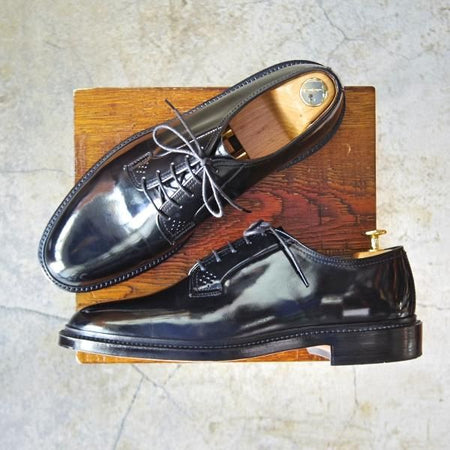 美品★リーガル 26EE【貴重★コードバン/顔料仕上げ】インペリアルグレード/プレーントゥ/黒/メンズ/Shell Cordvan/REGAL★d991