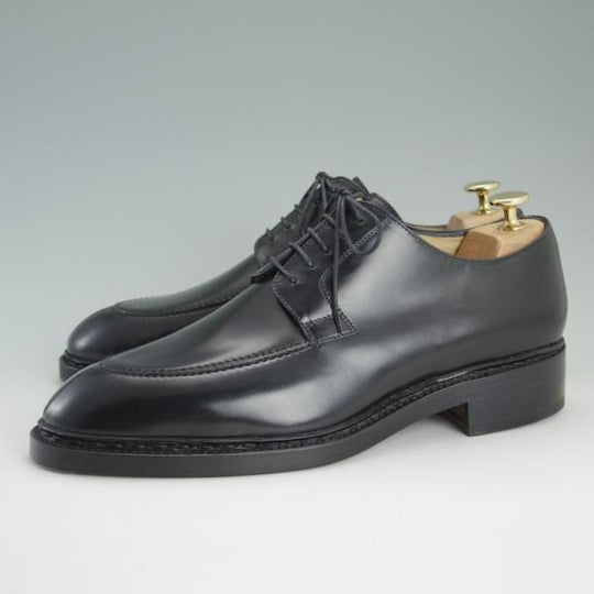 未使用★パラブーツ SIZE 7.5【貴重★コードバン仕様/レザーソール】Uチップ/黒/メンズ/Paraboot★d993