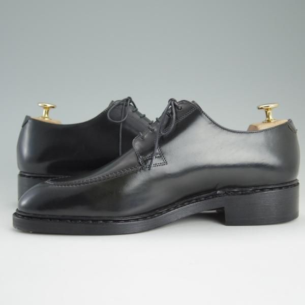 未使用★パラブーツ SIZE 7.5【貴重★コードバン仕様/レザーソール】Uチップ/黒/メンズ/Paraboot★d993