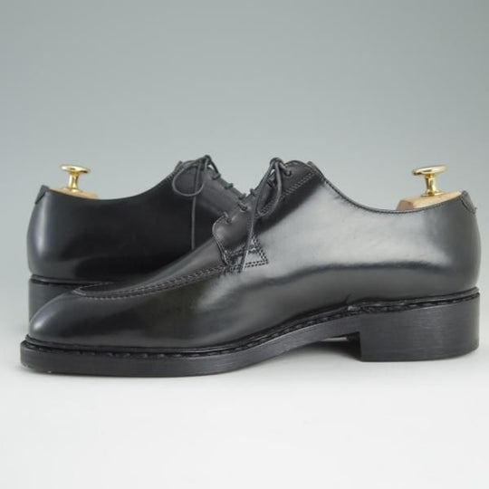 未使用★パラブーツ SIZE 7.5【貴重★コードバン仕様/レザーソール】Uチップ/黒/メンズ/Paraboot★d993