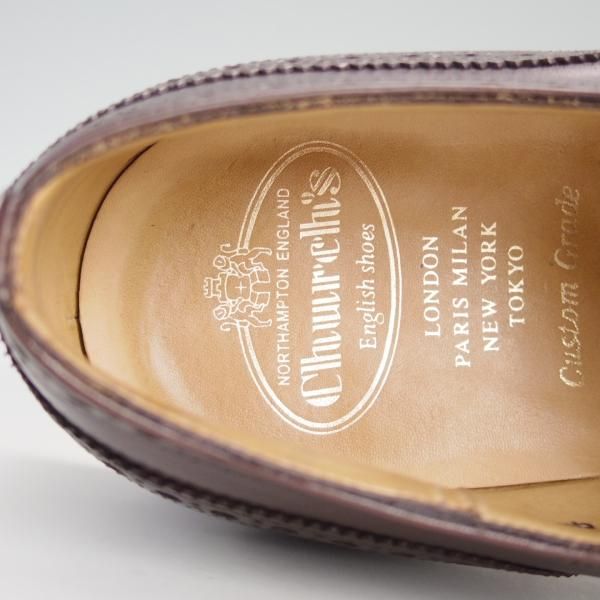 極美品★チャーチ 80F/UK8【定番★チェットウィンド/CHETWYND】173ラスト/5都市ロゴ/フルブローグ/ネバダカーフ/メンズ/Church's★d994