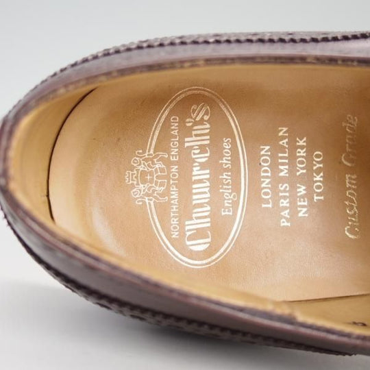 極美品★チャーチ 80F/UK8【定番★チェットウィンド/CHETWYND】173ラスト/5都市ロゴ/フルブローグ/ネバダカーフ/メンズ/Church's★d994