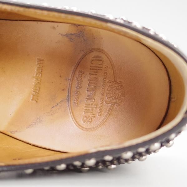 美品★チャーチ(レディース) SIZE 36【定価￥103,680-★BURWOOD MET/スタッズ】バーウッド/黒/Church's★d996