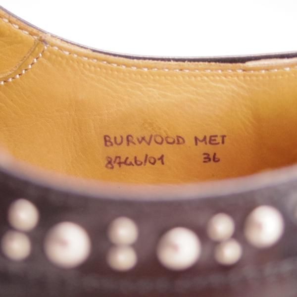 美品★チャーチ(レディース) SIZE 36【定価￥103,680-★BURWOOD MET/スタッズ】バーウッド/黒/Church's★d996