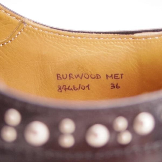 美品★チャーチ(レディース) SIZE 36【定価￥103,680-★BURWOOD MET/スタッズ】バーウッド/黒/Church's★d996