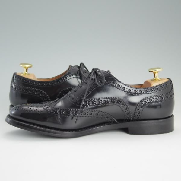 美品★チャーチ(レディース) SIZE 36.5【定価￥85,320-★バーウッド/BURWOOD WG】ポリッシュドバインダーカーフ/黒/Church's★d997