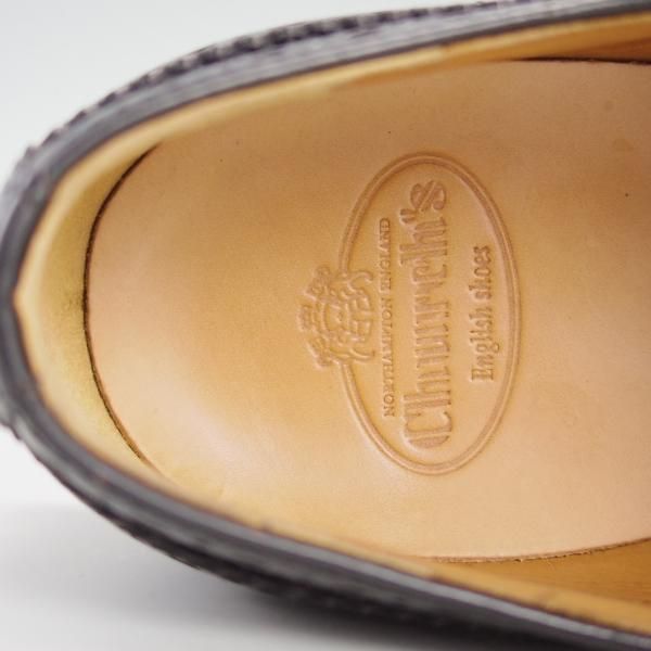 美品★チャーチ(レディース) SIZE 36.5【定価￥85,320-★バーウッド/BURWOOD WG】ポリッシュドバインダーカーフ/黒/Church's★d997