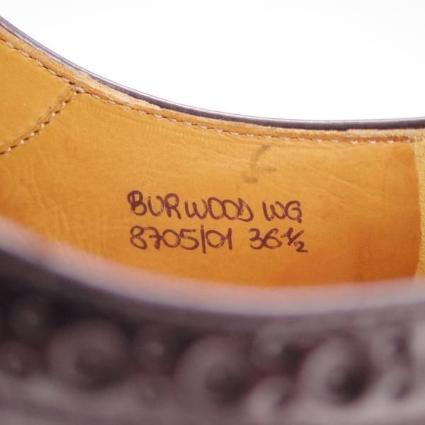 美品★チャーチ(レディース) SIZE 36.5【定価￥85,320-★バーウッド/BURWOOD WG】ポリッシュドバインダーカーフ/黒/Church's★d997
