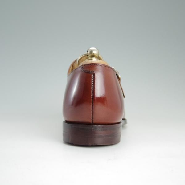 未使用★クロケット&ジョーンズ(レディース) 5.5C【定価￥84,240-★ダブルモンク/RUBY】617ラスト/カーフ/茶/Crockett&Jones★d998