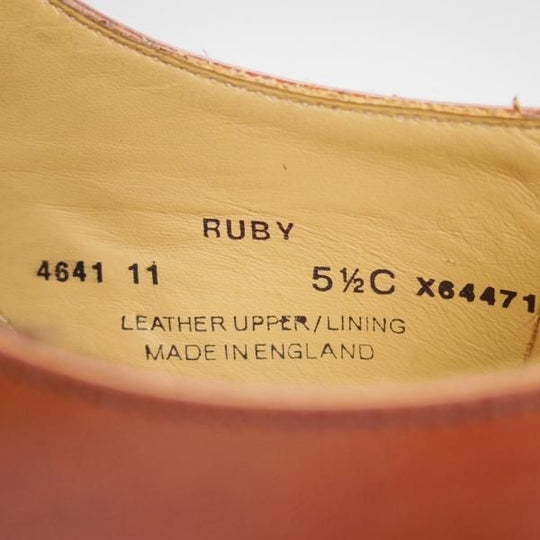 未使用★クロケット&ジョーンズ(レディース) 5.5C【定価￥84,240-★ダブルモンク/RUBY】617ラスト/カーフ/茶/Crockett&Jones★d998