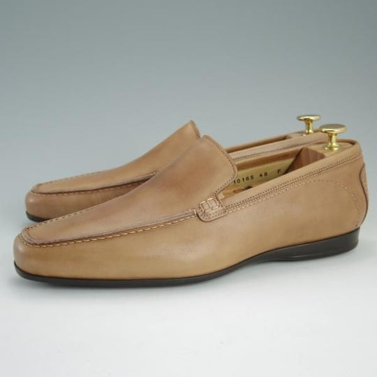 未使用★(伊)サントーニ SIZE 7.5【★ローファー/101695】スリッポン/カーフ/BOLET/薄茶/メンズ/Santoni★d999