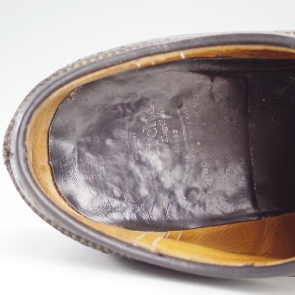 ★チャーチ 90F/UK9【旧チャーチ★ブックバインダーカーフ/73ラスト/GRAFTON】グラフトン/3都市ロゴ/黒/メンズ/Church's★e003