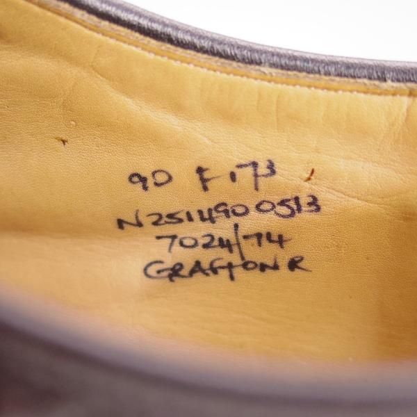 極上★チャーチ 90F/UK9【ダイナイトソール仕様★GRAFTON/173ラスト】グラフトン/フルブローグ/グレインレザー/黒/Church's★e005