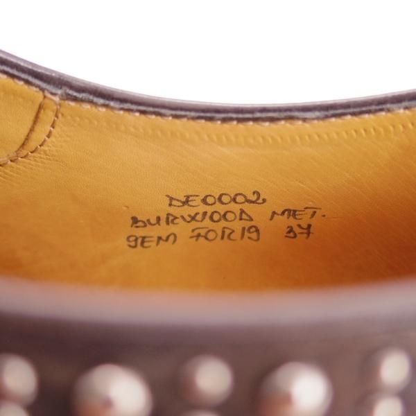 美品★チャーチ(レディース) SIZE 37【定価￥103,680-★BURWOOD MET/スタッズ】バーウッド/フルブローグ/グレー/Church's★e006