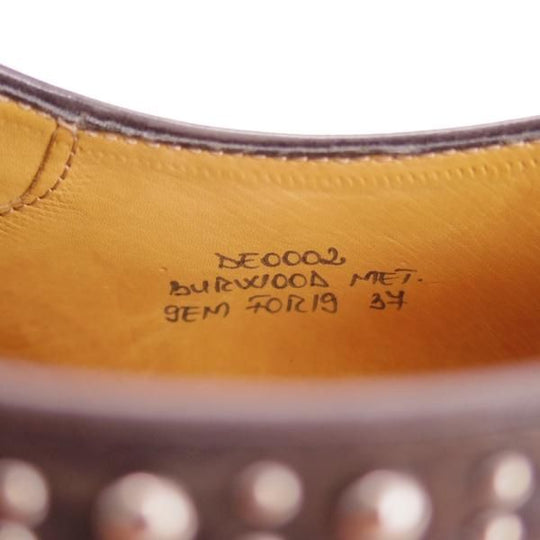 美品★チャーチ(レディース) SIZE 37【定価￥103,680-★BURWOOD MET/スタッズ】バーウッド/フルブローグ/グレー/Church's★e006