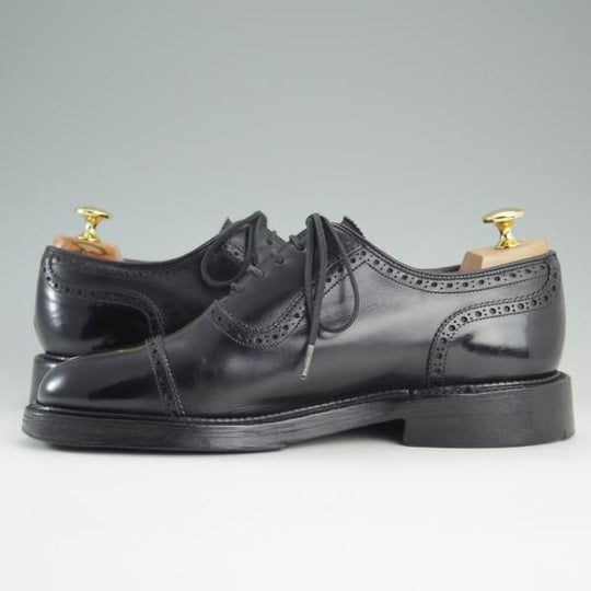 極上★(英)チーニー製 UK7.5/US8D【貴重★ROYAL TWEEDライン/4773ラスト/CHURCH'S名義】クォーターブローグ/カーフ/メンズ/CHEANEY★e009