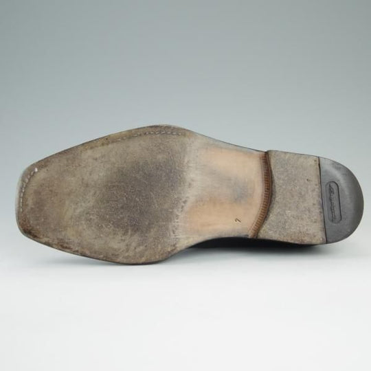 極上★(伊)サントーニ SIZE 7【高額★ノルベジェーゼ製法/ホールカット】4956-01/カーフ/黒/メンズ/Santoni★e011