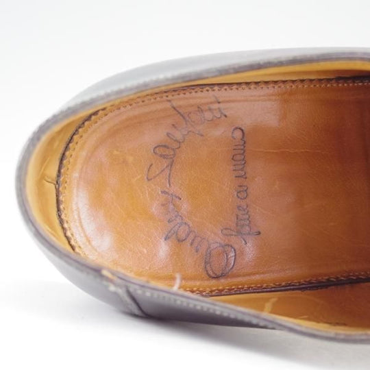 極上★(伊)サントーニ SIZE 7【高額★ノルベジェーゼ製法/ホールカット】4956-01/カーフ/黒/メンズ/Santoni★e011