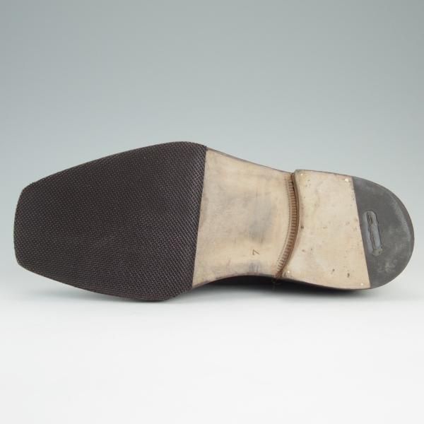 極上★(伊)サントーニ SIZE 7【高額★ノルベジェーゼ製法/モンクストラップ】4119-02/カーフ/茶/メンズ/Santoni★e012