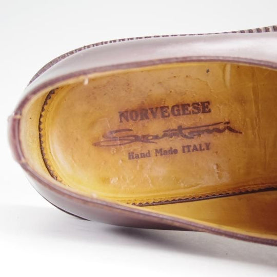 極上★(伊)サントーニ SIZE 7【高額★ノルベジェーゼ製法/モンクストラップ】4119-02/カーフ/茶/メンズ/Santoni★e012