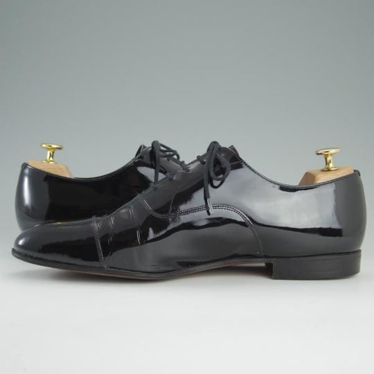 美品★チャーチ 95F/UK9.5【旧チャーチ★73ラスト/3都市ロゴ】Sackville/ストレートチップ/パテント/黒/メンズ/Church's★e004