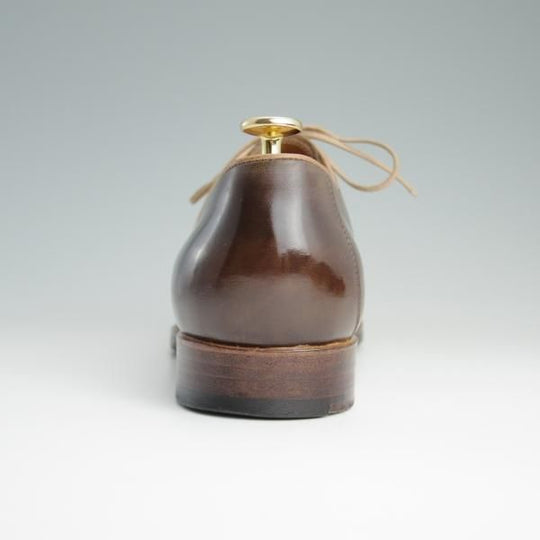 美品★(東欧)サンクリスピン 7.5F【貴重★(米)LEFFOT別注/ホールカット】カーフ/茶/メンズ/Saint Crispin's★e016