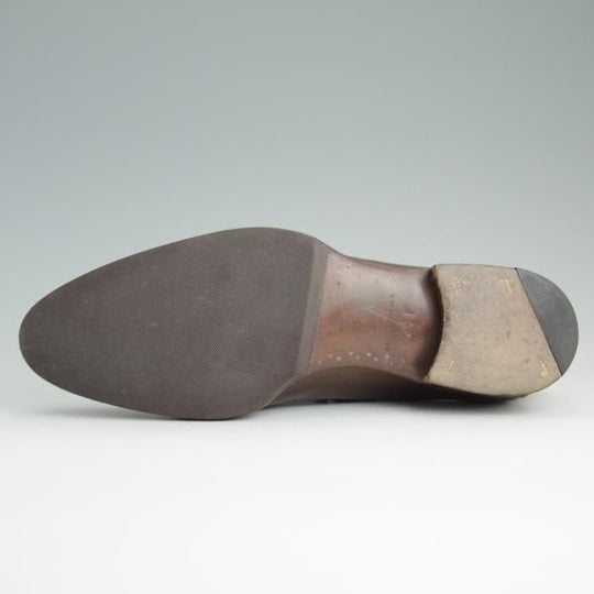 美品★(東欧)サンクリスピン 7.5F【貴重★(米)LEFFOT別注/ホールカット】カーフ/茶/メンズ/Saint Crispin's★e016