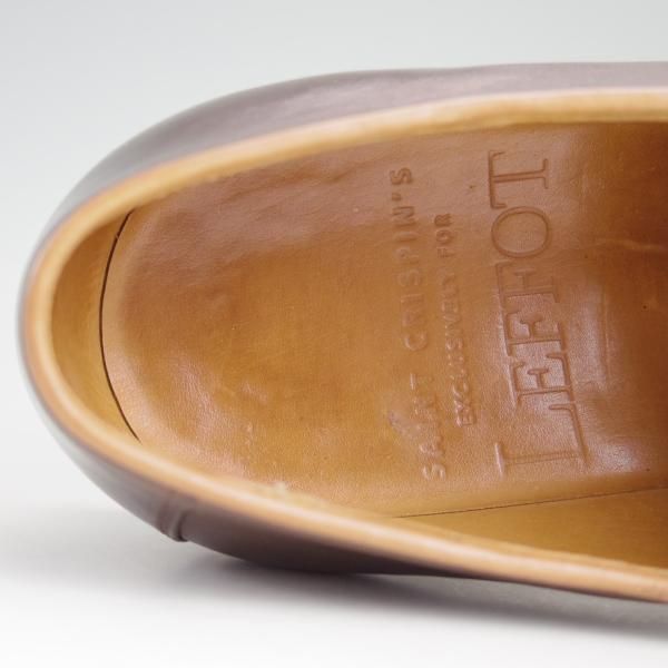 美品★(東欧)サンクリスピン 7.5F【貴重★(米)LEFFOT別注/ホールカット】カーフ/茶/メンズ/Saint Crispin's★e016