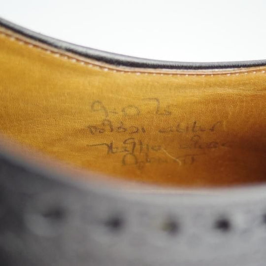 極上★チャーチ UK8.5程度/95D【旧チャーチ★ディプロマット/DIPLOMAT/73ラスト】3都市ロゴ/セミブローグ/黒/メンズ/Church's★e018