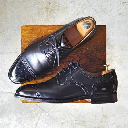 極上★チャーチ 90F/UK9【★セミブローグ/173ラスト】ASTLEY/4都市ロゴ/カーフ/黒/メンズ/Church's★e019