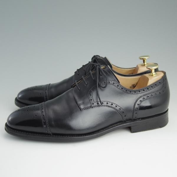 極上★チャーチ 90F/UK9【★セミブローグ/173ラスト】ASTLEY/4都市ロゴ/カーフ/黒/メンズ/Church's★e019