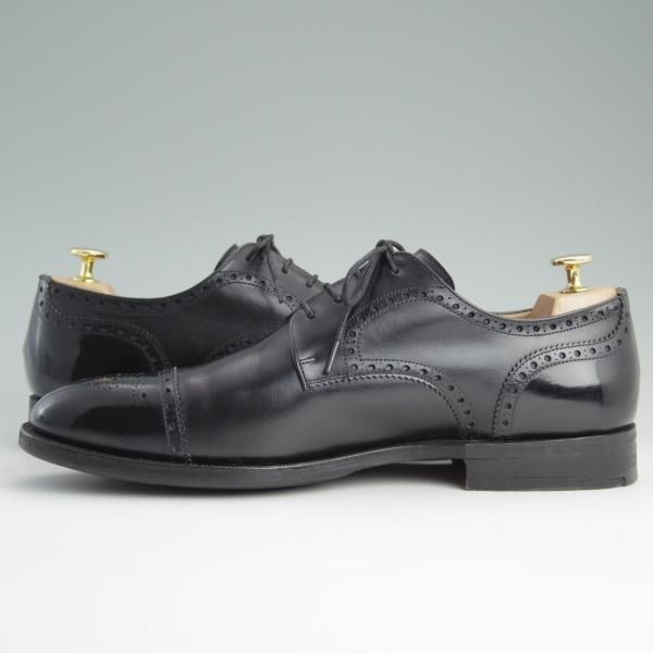 極上★チャーチ 90F/UK9【★セミブローグ/173ラスト】ASTLEY/4都市ロゴ/カーフ/黒/メンズ/Church's★e019