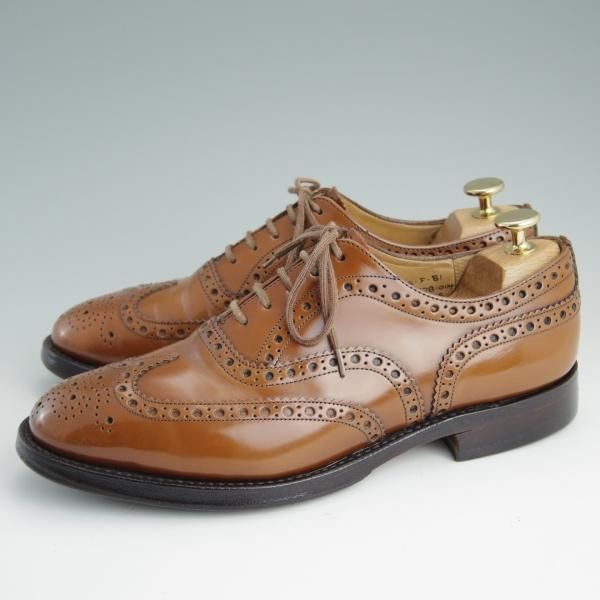 極上★チャーチ 65F/UK6.5【定価￥95,040-★BURWOOD/バーウッド】81ラスト/ポリッシュドバインダーカーフ/茶/メンズ/Church's★e020