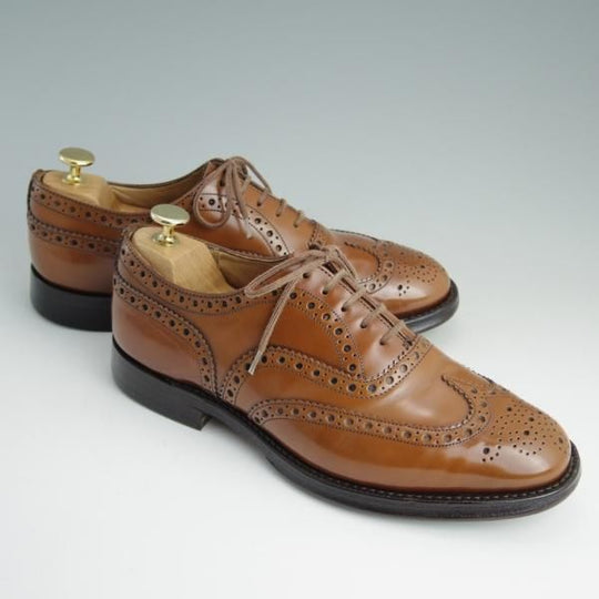 極上★チャーチ 65F/UK6.5【定価￥95,040-★BURWOOD/バーウッド】81ラスト/ポリッシュドバインダーカーフ/茶/メンズ/Church's★e020