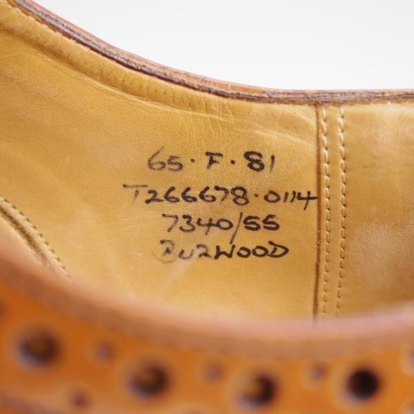 極上★チャーチ 65F/UK6.5【定価￥95,040-★BURWOOD/バーウッド】81ラスト/ポリッシュドバインダーカーフ/茶/メンズ/Church's★e020