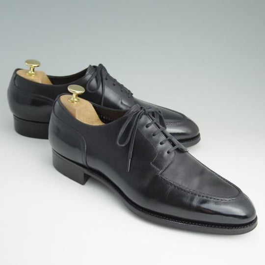 美品★三陽山長 SIZE 7.5【定価￥97,200-★勘三郎/R2010ラスト】KANZABURO/Uチップ/カーフ/黒/メンズ/SanyoYamacho★e027